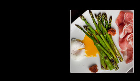 Grilled Asparagus with Prosciutto, Fried Bread, Poached Egg, and Aged Balsamic Vinegar (Thomas Keller Recipe)
